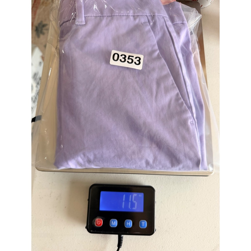 Ann Taylor‎ Chino Shorts 14 Purple Mid Rise Pastel Preppy Coastal Grandmother - Picture 8 of 8